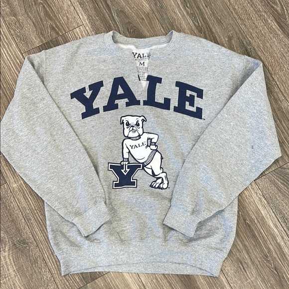 YALE Gray Crewneck Sweater Size Medium - Picture 1 of 2